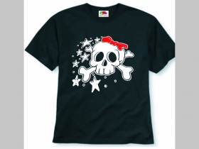 Smrtka - lebka s mašľou pánske tričko materiál 100% bavlna znača Fruit of The Loom